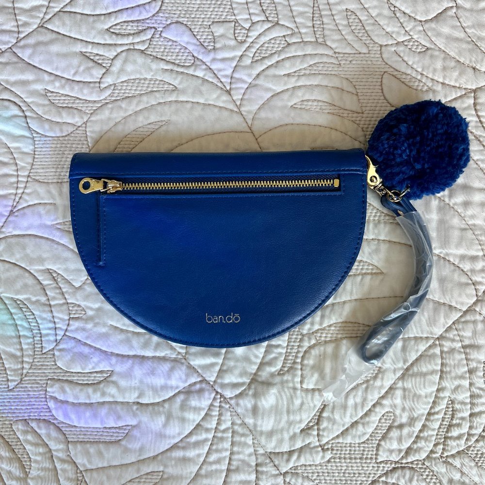 NWT ban.do Comrade Party Clutch in "Azure" Cobalt Blue